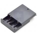 4AA Battery Holder, Enclosed with Switch