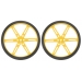 Pololu Wheel 80×10mm Pair - Yellow