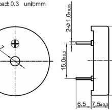 30mm Piezo Buzzer: 1-30V