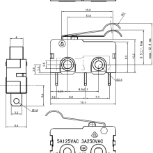Snap-Action Switch with 15.6mm Bump Lever: 3-Pin, SPDT, 5A