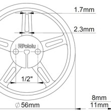 Pololu Wheel 60x8mm Pair - Red