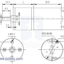 20.4:1 Metal Gearmotor 25Dx50L mm
