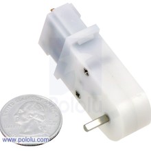 180:1 Mini Plastic Gearmotor 90-Degree 3mm D-Shaft Output