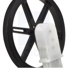 180:1 Mini Plastic Gearmotor 90-Degree 3mm D-Shaft Output