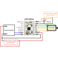 DRV8834 Low-Voltage Stepper Motor Driver Carrier