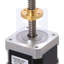 Stepper Motor with 28cm Lead Screw: Bipolar, 200 Steps/Rev, 42×38mm, 2.8V, 1.7 A/Phase