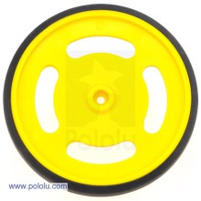 2-5/8" plastic Yellow wheel Futaba servo hub