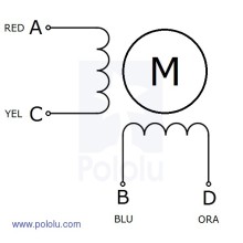 Stepper Motor: Bipolar, 200 Steps/Rev, 42×11.6mm, 3.5V, 1 A/Phase