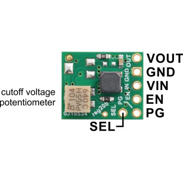 5V Step-Up/Step-Down Voltage Regulator w/ Adjustable Low-Voltage Cutoff S9V11F5S6CMA