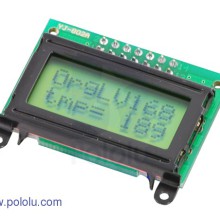 8x2 Character LCD - Black Bezel Parallel Interface