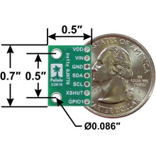 VL53L4CD Time-of-Flight Distance Sensor Carrier with Voltage Regulator, 120cm Max