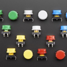 Colorful Round Tactile Button Switch Assortment - 15 pack