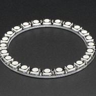 NeoPixel Ring - 24 x 5050 RGBW LEDs w/ Integrated Drivers - Cool White - ~6000K