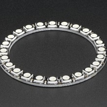 NeoPixel Ring - 24 x 5050 RGBW LEDs w/ Integrated Drivers - Cool White - ~6000K