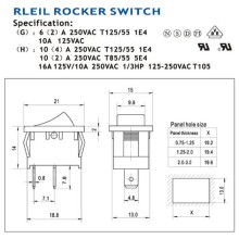 Rocker Switch - SPST right-angle