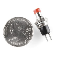 Momentary Button - Small Red Panel Mount