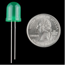 Diffused LED - Green 10mm