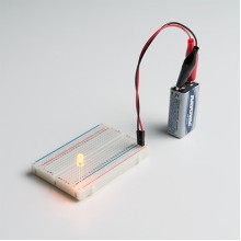 LED - Yellow with Resistor 5mm (25 pack)