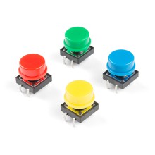 Multicolored Tactile Buttons - 4-Pack