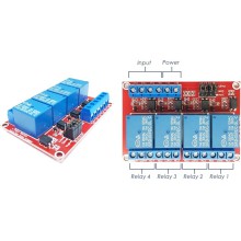4 Channel Relay Module Optocoupler 10A
