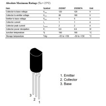 2SB647/2SD667 NPN Silicon Low Power Plug-in Transistor pair