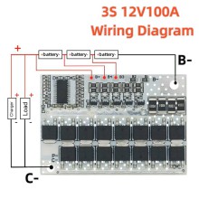 RS5913 3S 100A BMS Board
