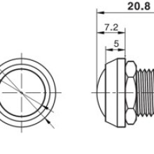 12mm Domed Push Button Pack