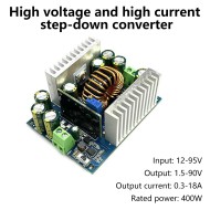 400W Buck Converter 18A DC-DC 12-95V to 1.5-90V Step-Down