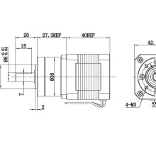 Bipolar Stepper Motor with Planet Gear Box 18kg.cm