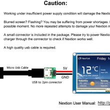 Nextion NX8048T050 - 5.0" LCD TFT HMI Touch Display