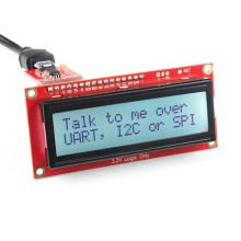 SparkFun 16x2 SerLCD - Black on RGB 3.3V