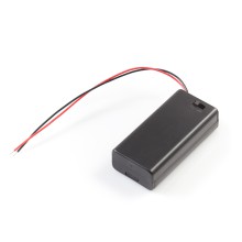 Battery Holder 2xAA with Cover and Switch