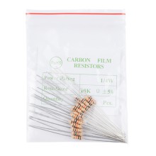 Resistor 10K Ohm 1/4 Watt PTH - 20 pack (Thick Leads)