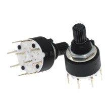 Plastic 16mm Rotary Switch 1 Pole 5 Positions 