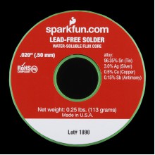 Solder - 1/4lb Spool 0.020" Special Blend