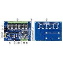 Industrial 6-ch Relay Module for Raspberry Pi Zero, RS485/CAN, Isolated Protections