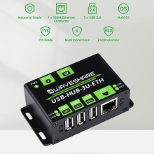 Industrial Grade Multifunctional USB HUB, Extending 3x USB ports + 100M Ethernet Port