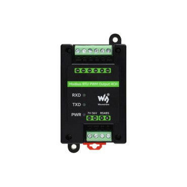 Industrial 4-Ch PWM Output Module, Modbus RTU Protocol, Isolated RS485 Interface, Adjustable Frequency and Duty Cycle, With Various Isolation And Protection Circuits