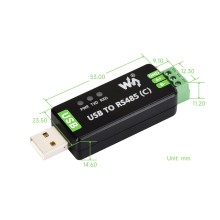 USB To RS485 (C) Industrial Grade Isolated Bidirectional Converter, FT232RNL Chip, Onboard Isolated Transceiver And TVS, Up To 1.2km RS485 Transmission Distance