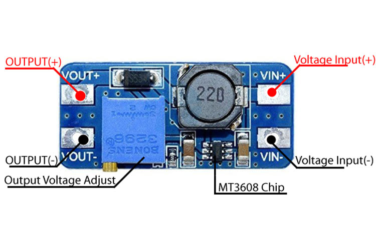MT3608 DC-DC STEP UP POWER 2A MAX BOOSTER POWER MODULE